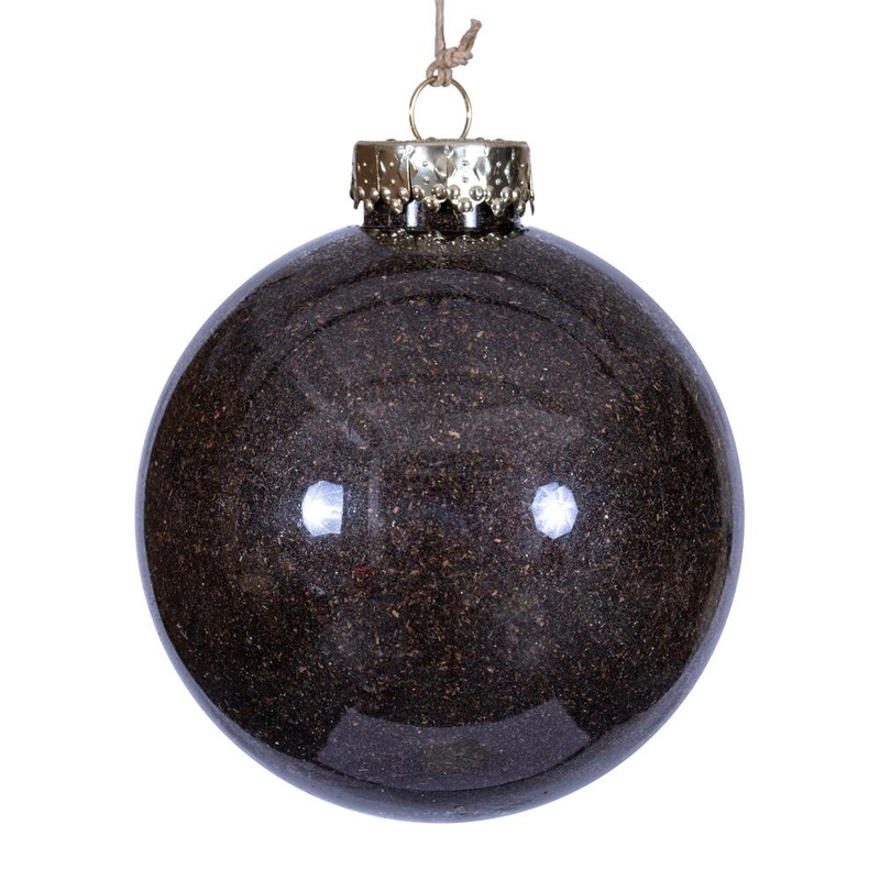 Shatterproof Dark Chocolate Candy Apple Ball Ornament, 4 (100MM)