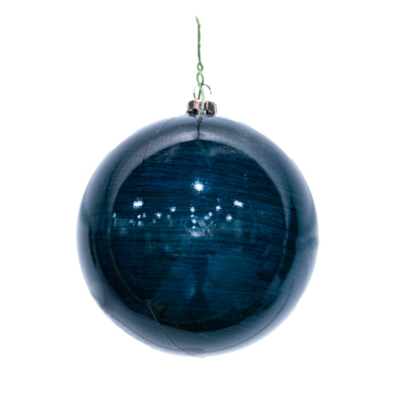Shatterproof Navy Blue Ball Ornament, 4 (100MM)
