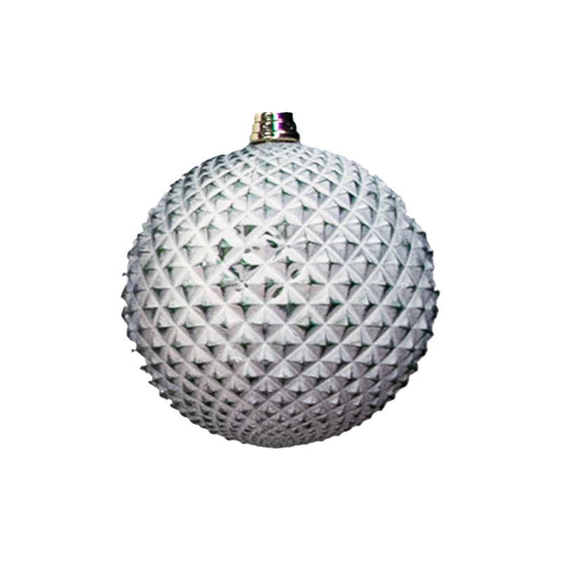 Shatterproof Plastic K41V Green w/Beige Paint Durian Ball Ornament, 4 (100MM)
