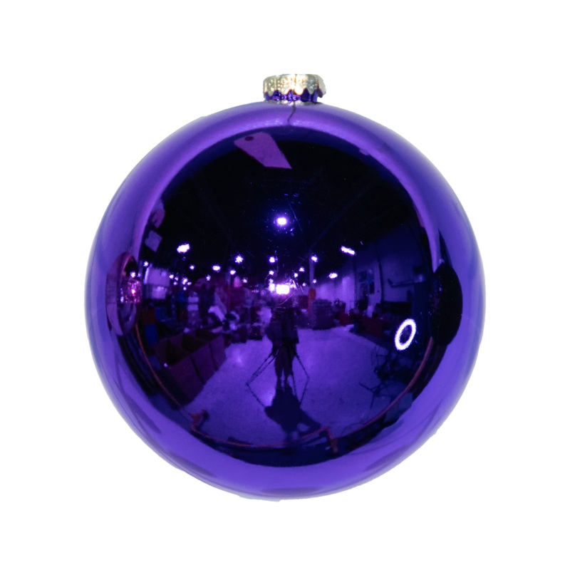 Shatterproof Purple Shiny Ball Ornament, 6 (150MM)