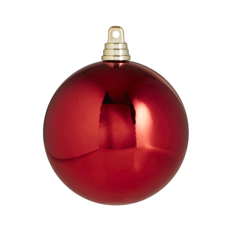 Shatterproof Red Shiny Ball Ornament, 6 (150MM)