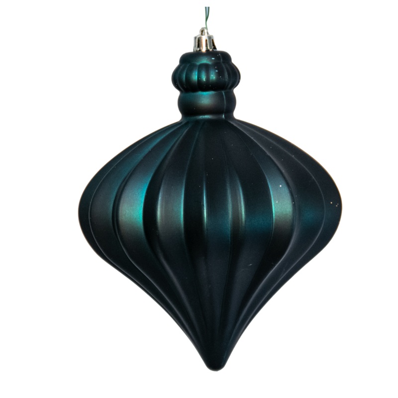 Shatterproof Sea Blue Matte Onion Ornament, 6