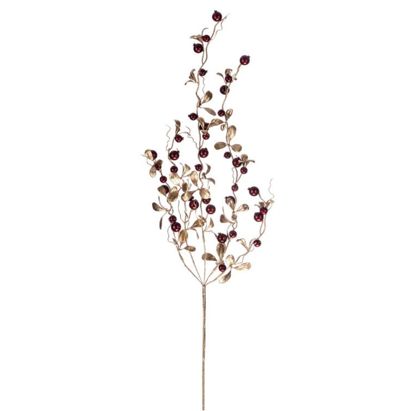 Burgundy Berry Gold Leaves Vine