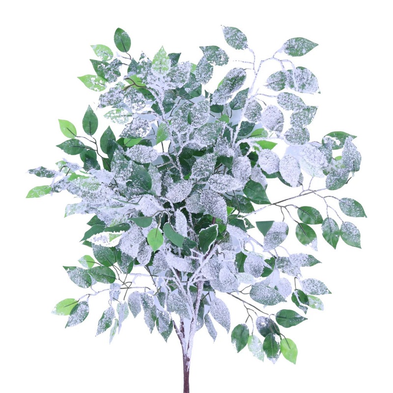 Ficus w/Snow Tree Branch, 41 (Green & Snow)