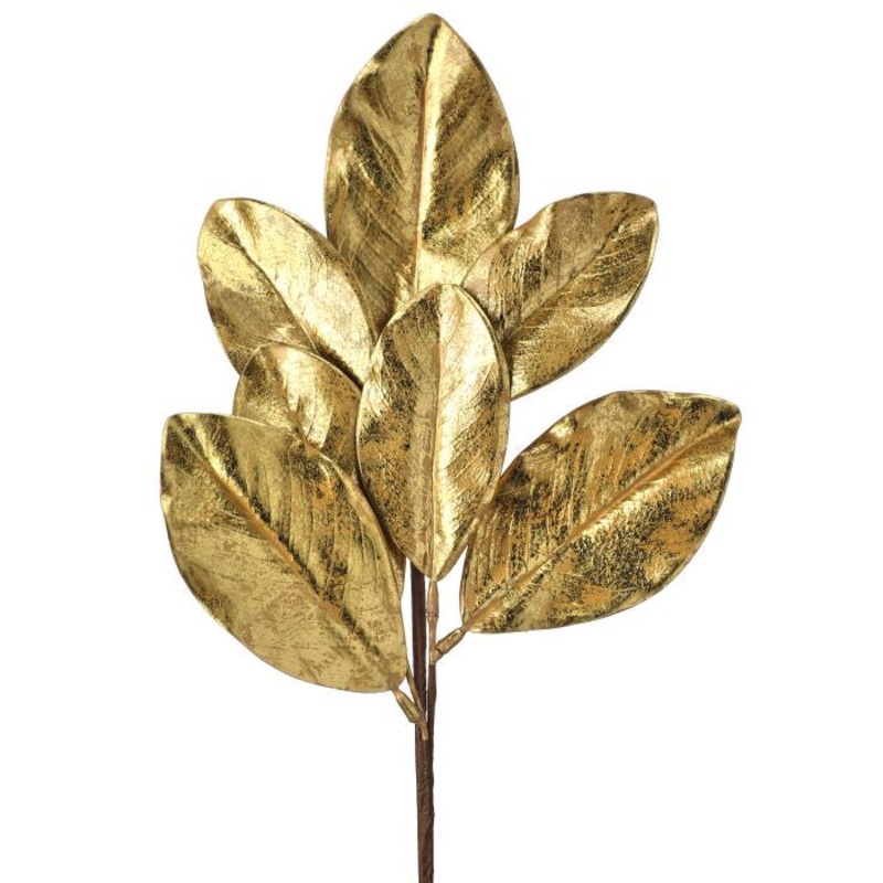 Gilded Magnolia Leaf Spray, 24 (Gold)