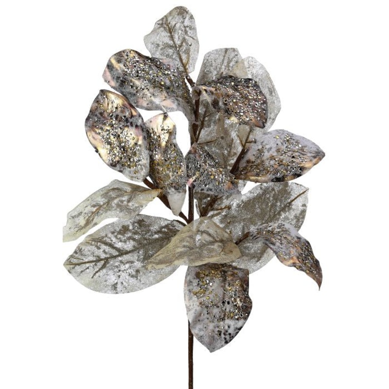 Metallic Jeweled Salal Spray, 37