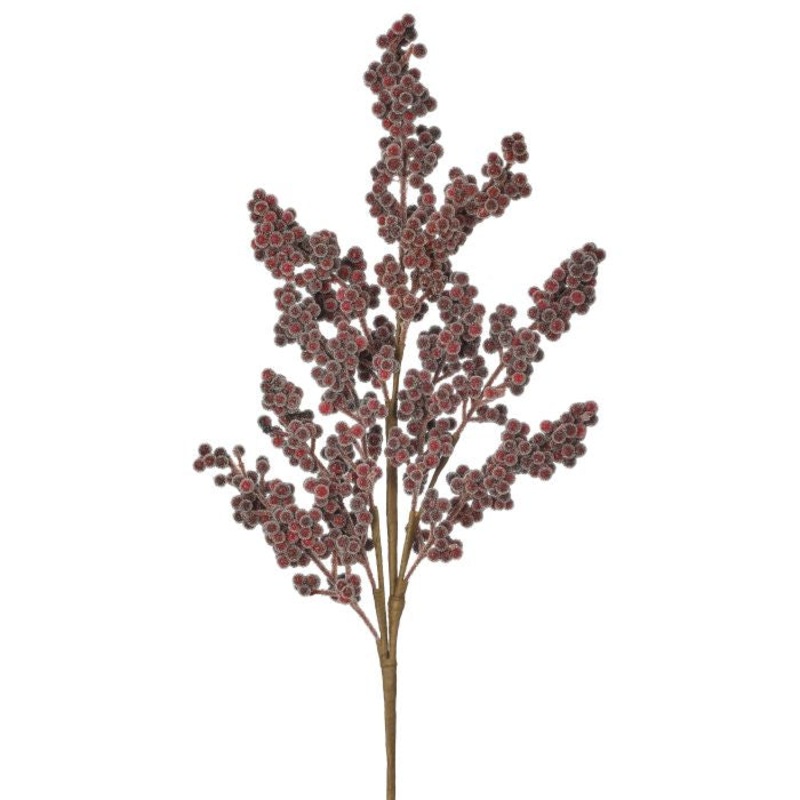 Mini Beaded Berry Spray, 27 (Burgundy)