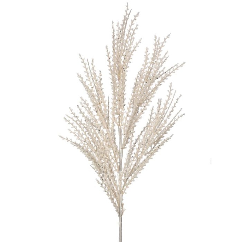 Mini Glitter Leaf Spray, 31 (White)