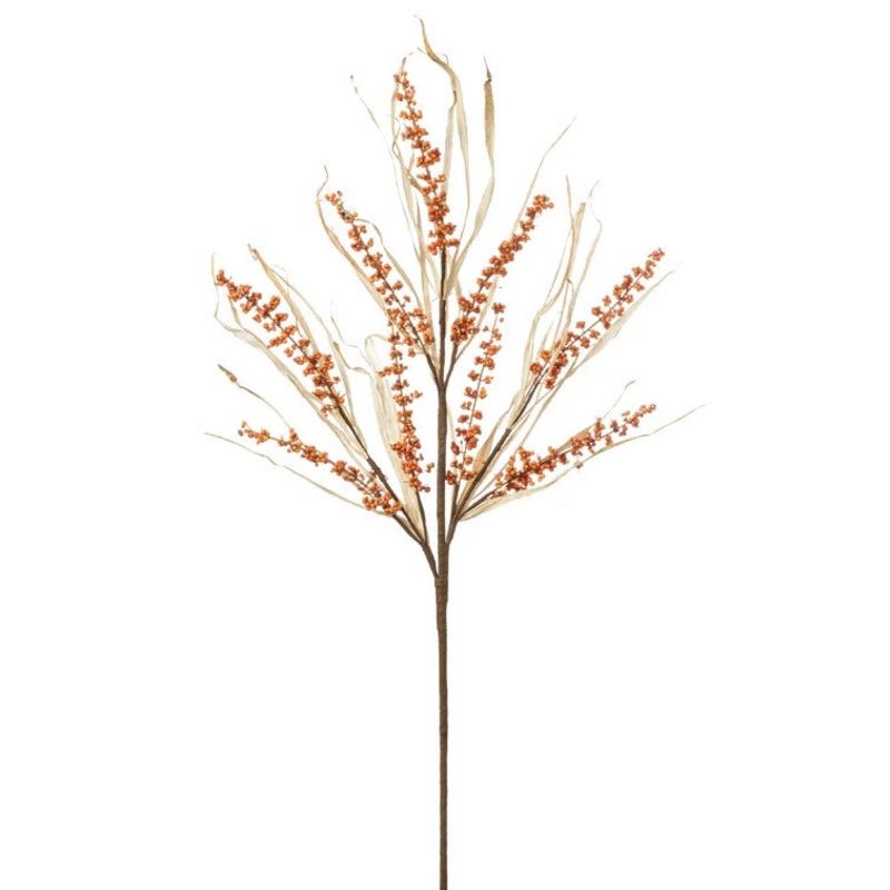 Orange Berry Spike/Corn Husk Spray, 28