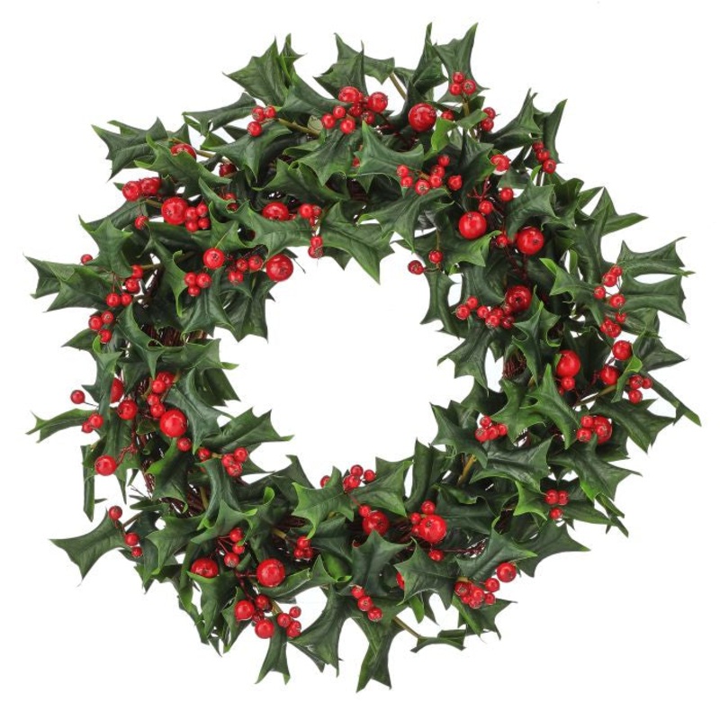 Pacific Northwest Holly w/Berry Wreath, 24