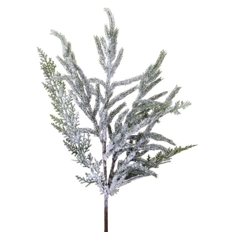 Real Touch Norfolk Pine Spray w/Snow, 24