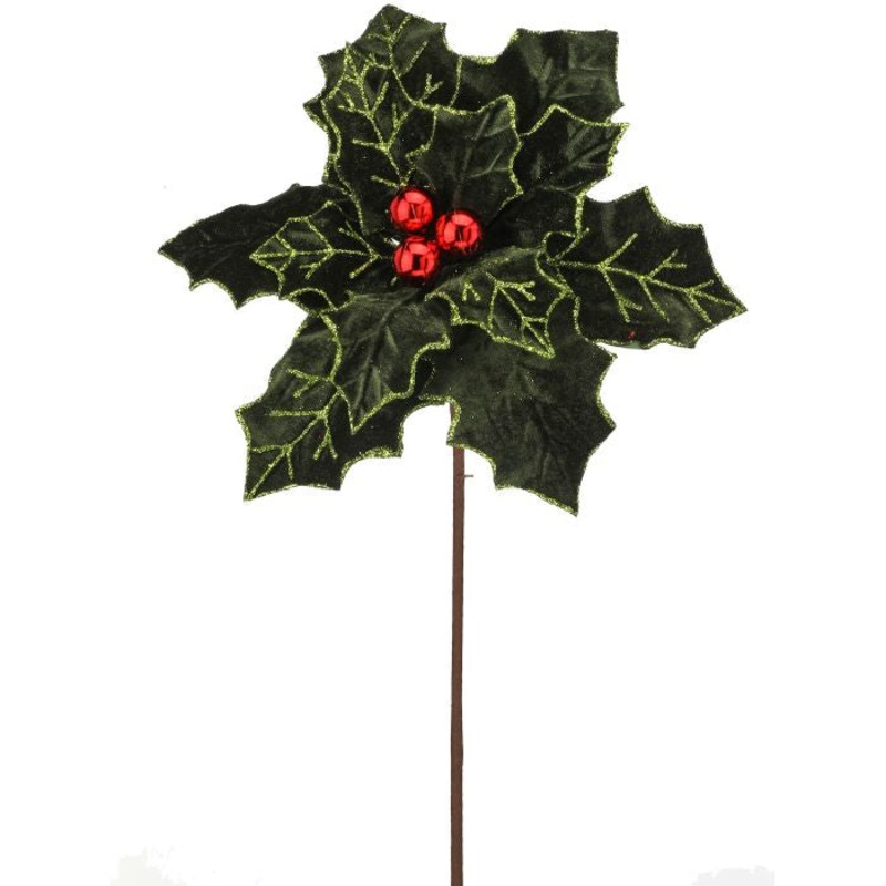 Royalty Poinsettia Stem, 22 (Green Red)