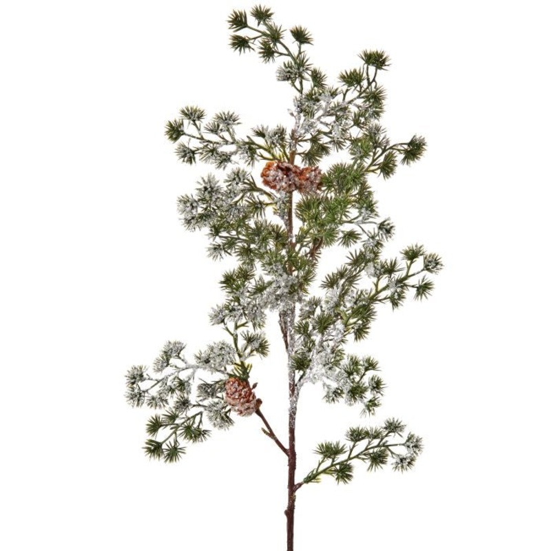 Snow Ming Pine Cone Spray, 24