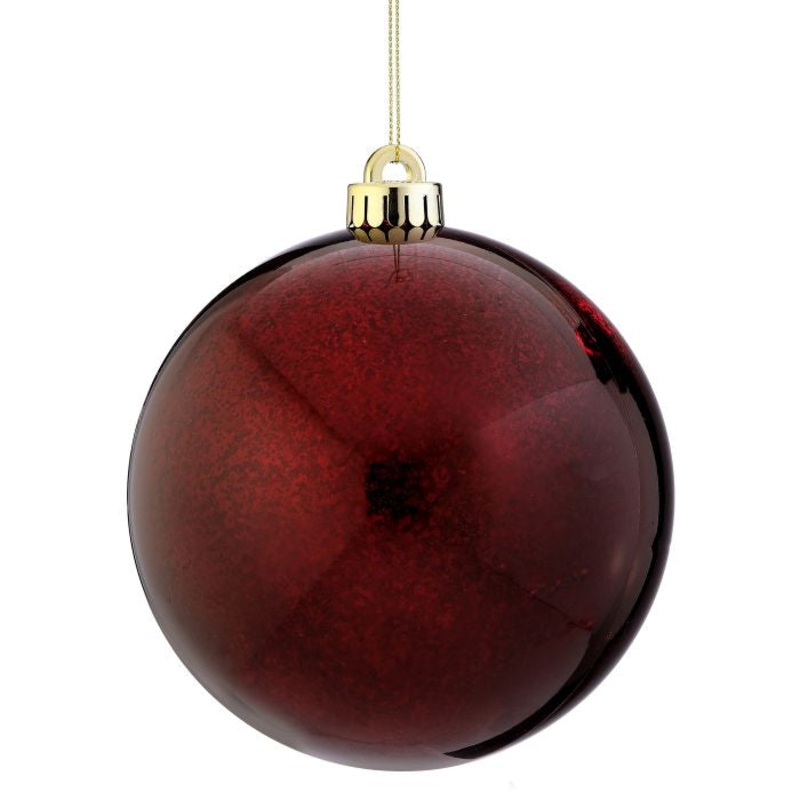 VP Mercury Ball Ornament, 4 (Set of 4) (Burgundy)