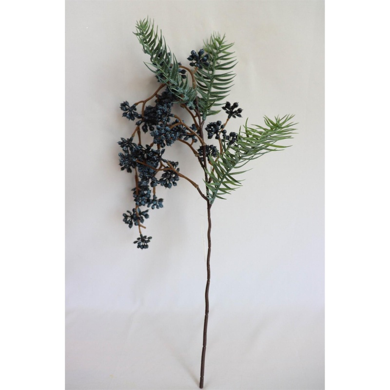 White Spruce Spray w/ Berries, 24 (Blue & Green)