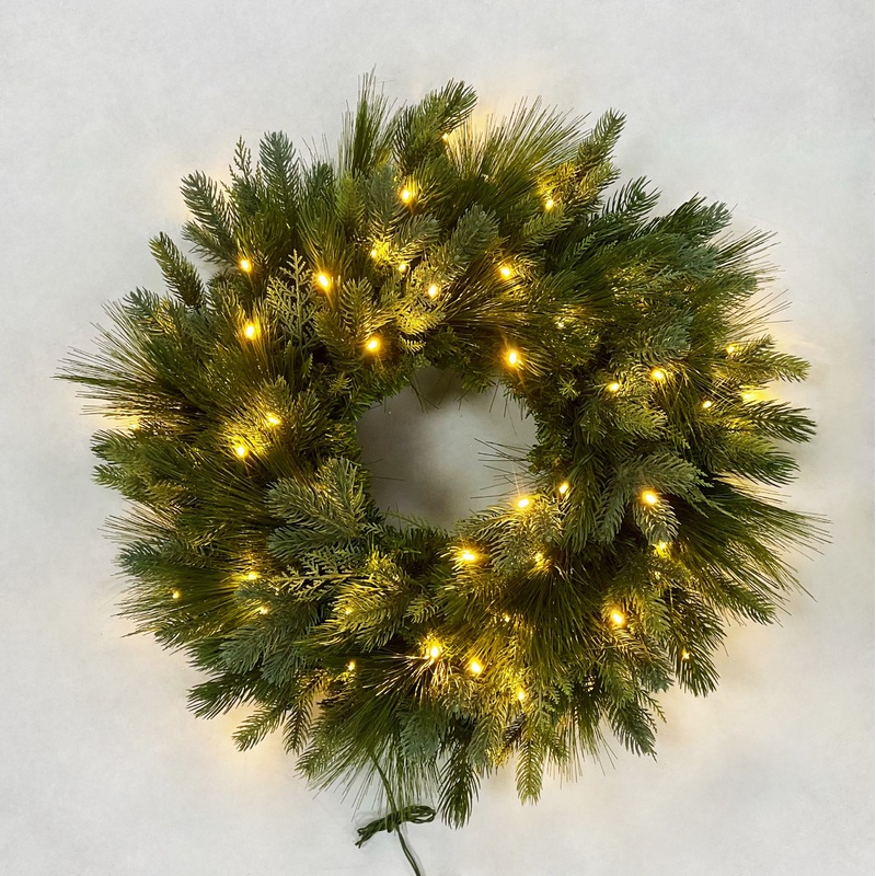 American Mixed Greenery Wreath, 24