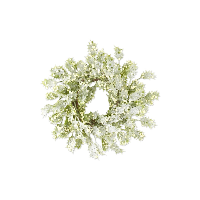 Glittered Holly Candle Ring, 13