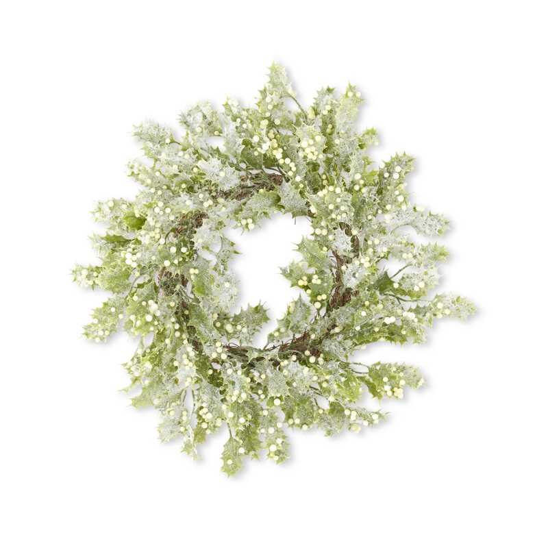 Glittered Holly Candle Ring, 16