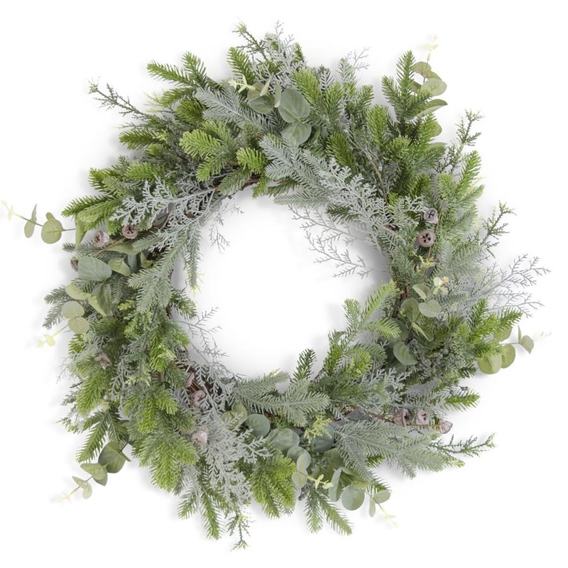 Mixed Pine Lotus Root Berry & Eucalyptus Wreath, 29