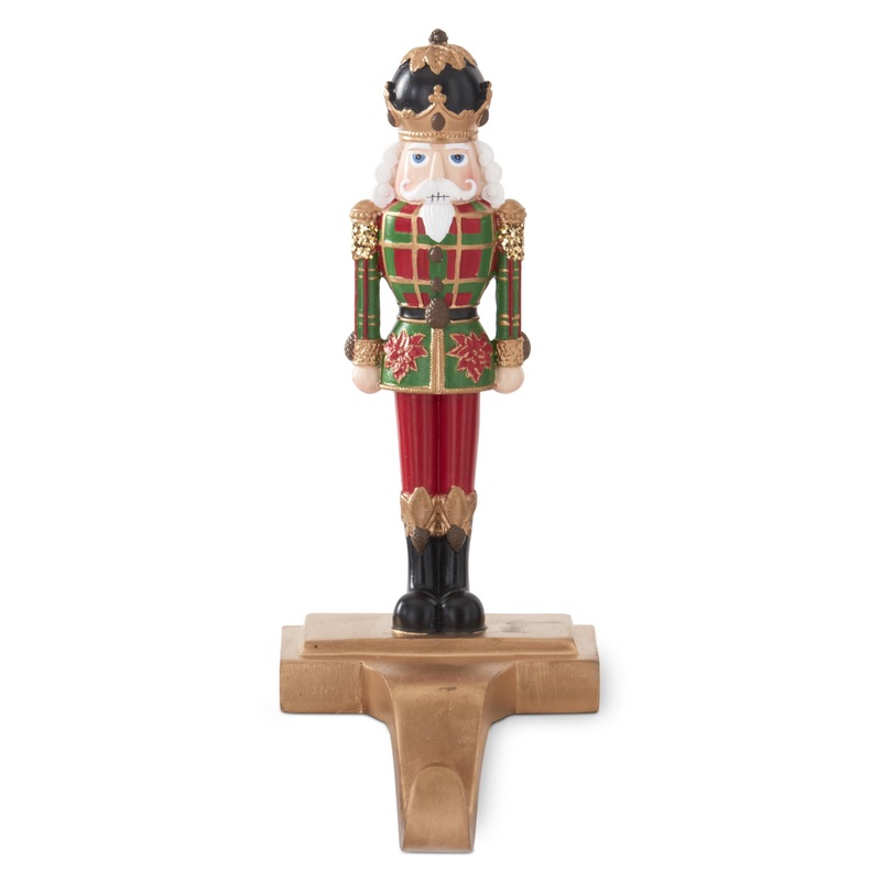 Nutcracker w/ Red & Green Plaid Coat Tabletop Figurine, 9.25
