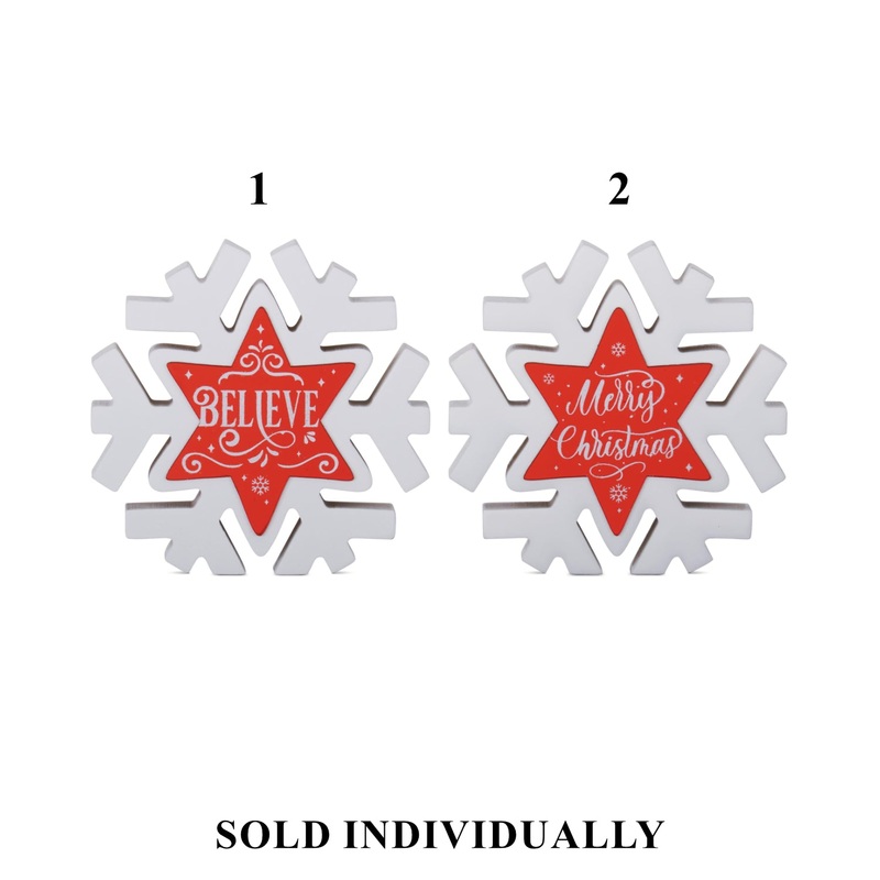 Red & White Snowflake Cutout, 5.75 (2 styles – sold individually)