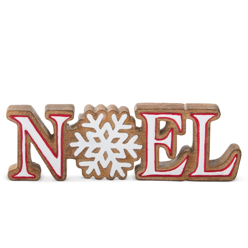 Resin Noel Cutout w/ Snowflake Center, 8