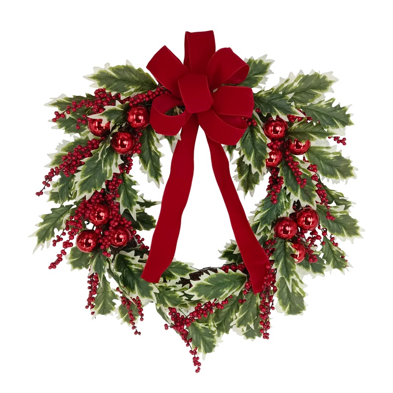 Ruby Ribbon Wreath 30
