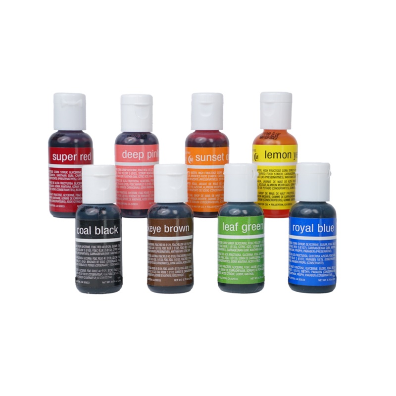 8-color Kit Liqua-Gel Liquid Food Coloring (20 ml bottles) – Classic
