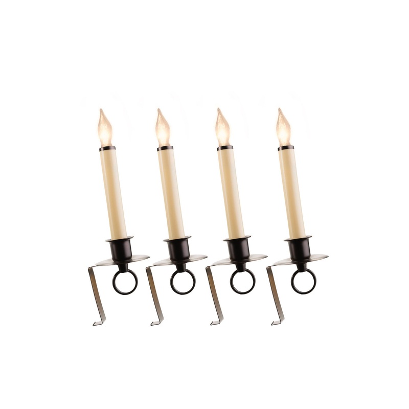 Cambridge Bracket Antique Bronze LED Bulb Candle, Steady Burning, 12 (Set of 4)
