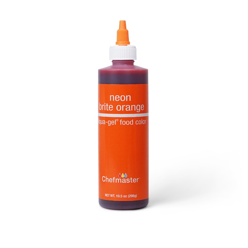 Neon Brite Orange Liqua-Gel Liquid Food Coloring 10.5 oz.