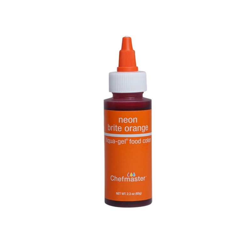 Neon Brite Orange Liqua-Gel Liquid Food Coloring 2.3 oz.