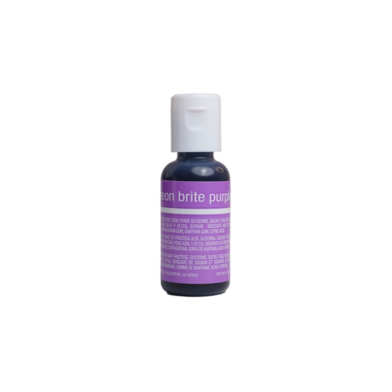 Neon Brite Purple Liqua-Gel Liquid Food Coloring 0.7 oz.