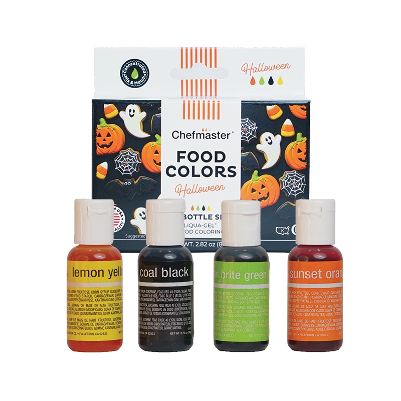 Halloween Liqua-gel Food Coloring Kit (20ml bottles) – 4-color kit (Copy)