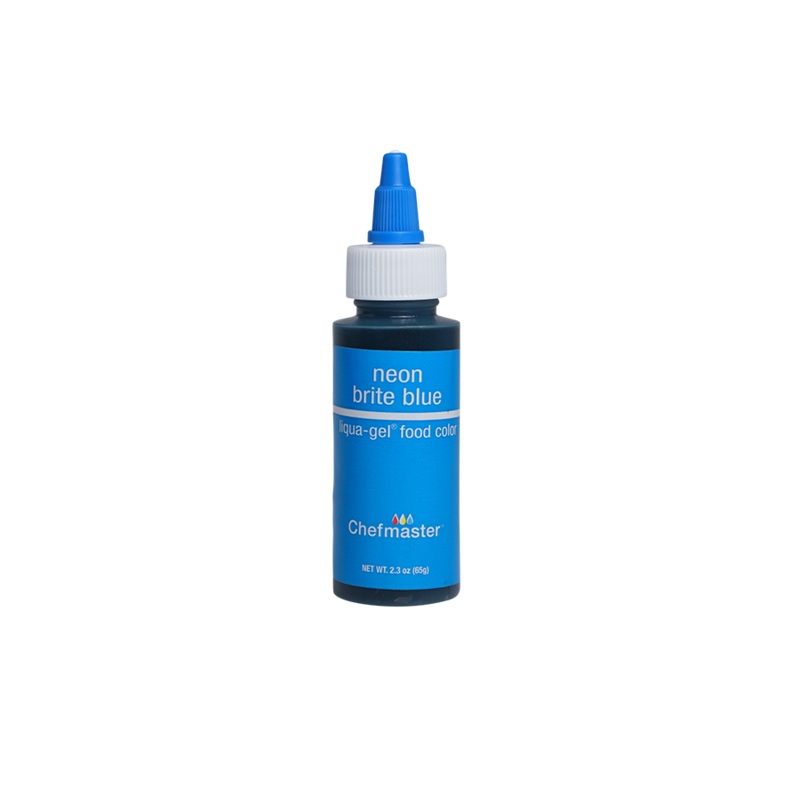 Neon Brite Blue Liqua-Gel Liquid Food Coloring 2.3 oz.
