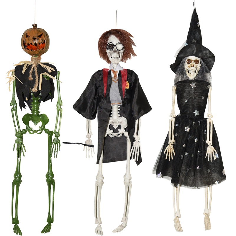 Assemblage de personnage d’Halloween squelette de 16 po
