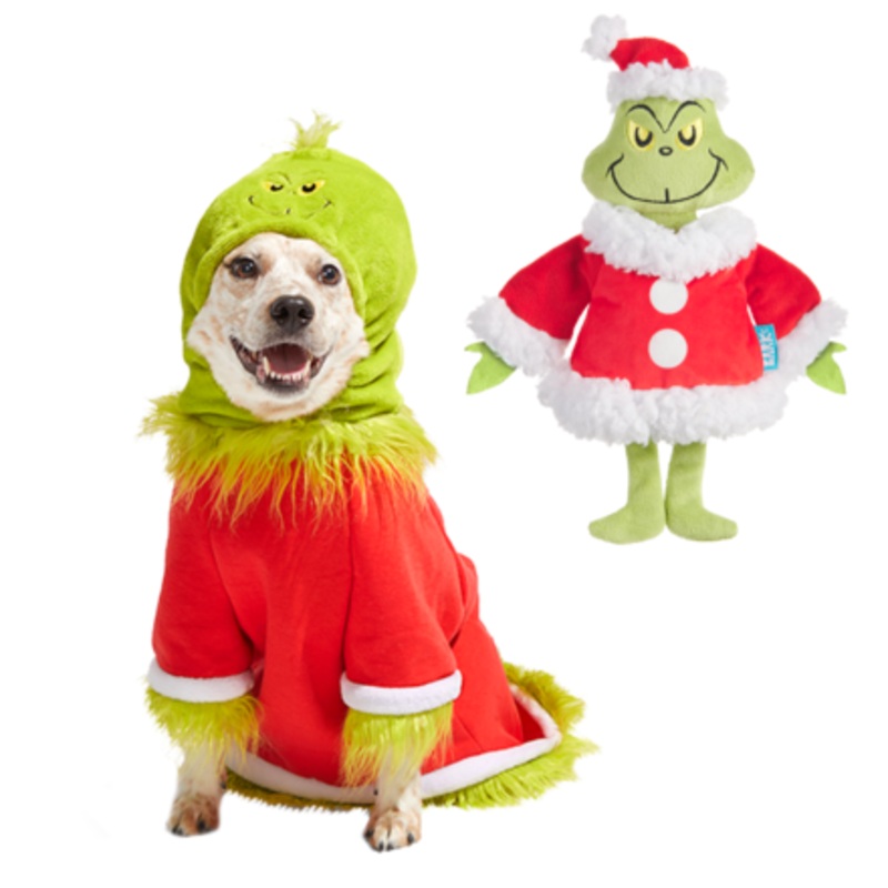 Grouchy Slouchy Grinch Costume & Toy Bundle