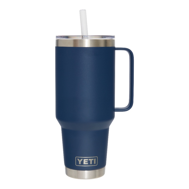 YETI Rambler Mug|White|Navy