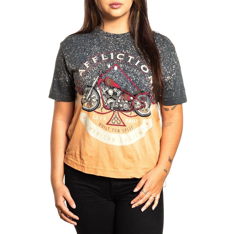 Ac Patina Tee|BLACK W/DIP/SPLATTER  WASH|XS|S|M|L|XL|2X