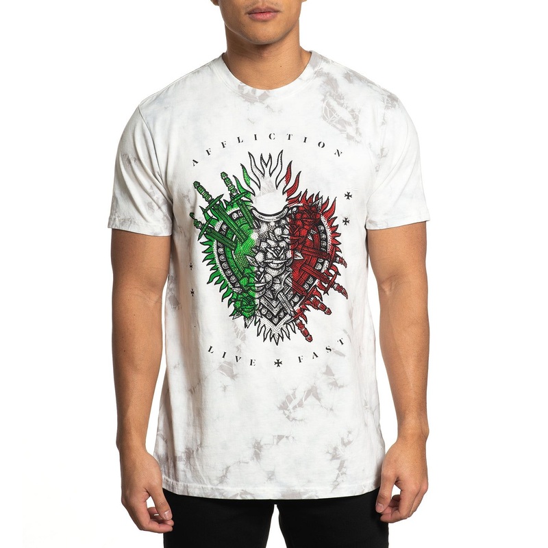 Faith Healer Tee|WHITE/LT.GREY ICE WASH|XS|S|M|L|XL|2X|3X|4X