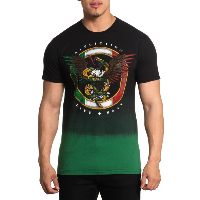Heritage Tee|BLACK/GREEN DIP DYE|XS|S|M|L|XL|2X|3X|4X