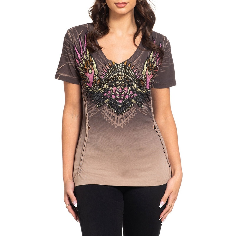 Tribal Fire Tee|TAUPE|WHITE MULTI|XS|S|M|L|XL|2X
