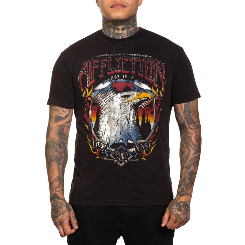 AC Sunset Cruisin Tee|BLACK/BROWN LAVA WASH|XS|S|M|L|XL|2X|3X|4X