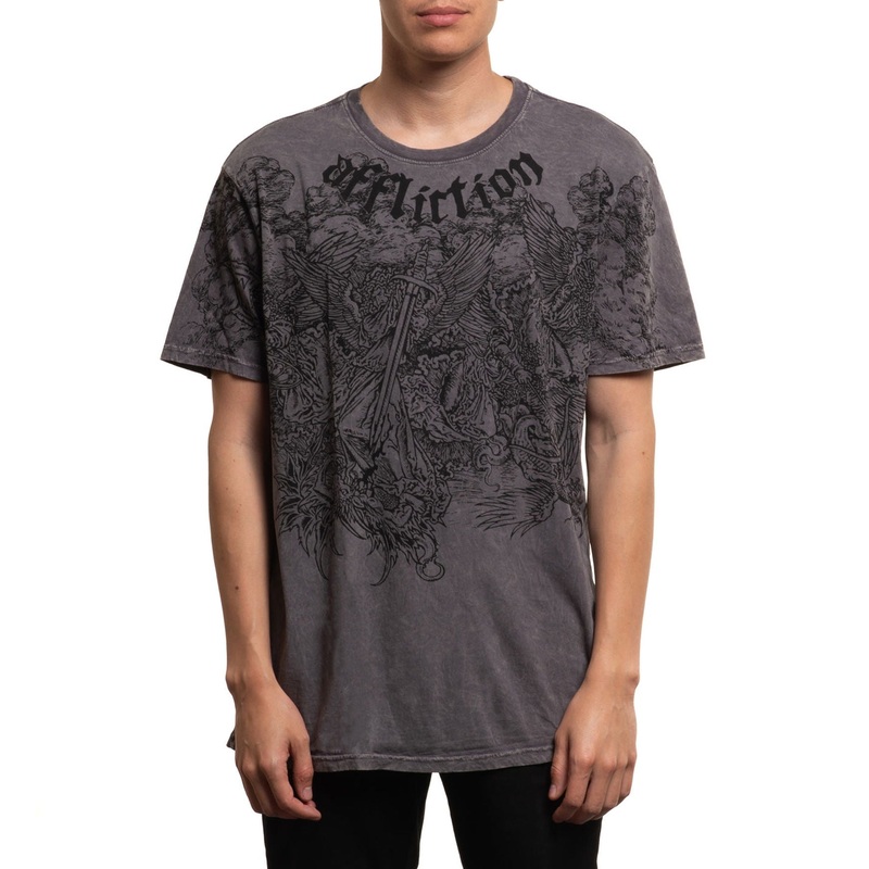 Angels Tee|CHARCOAL LAVA WASH|MILITARY GREEN|XS|S|M|L|XL|2X|3X|4X|5X