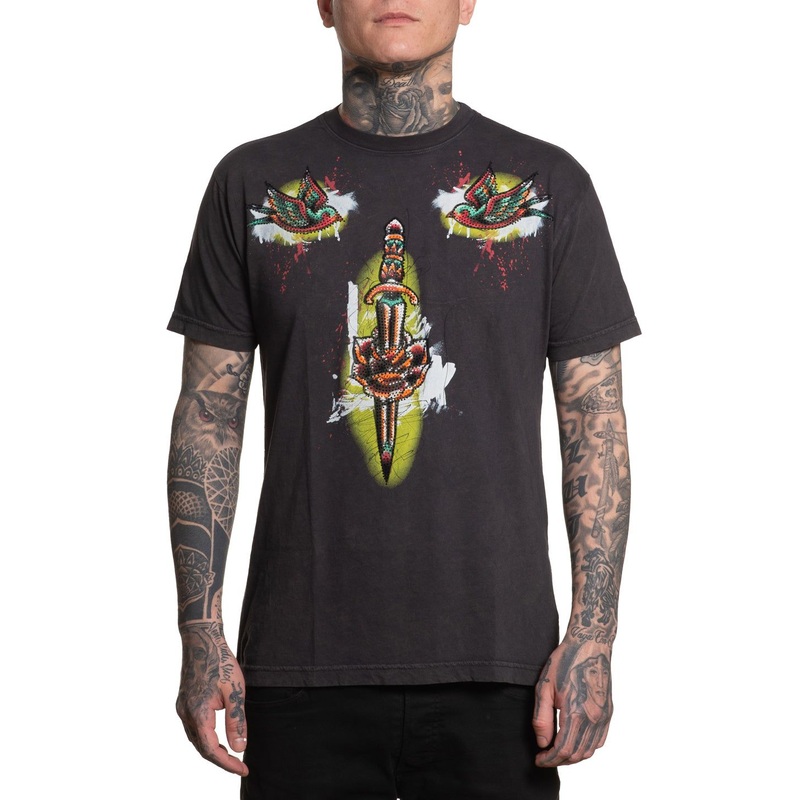 Dark Fear Tee|VINTAGE BLACK LAVA WASH|XS|S|M|L|XL|2X|3X|4X