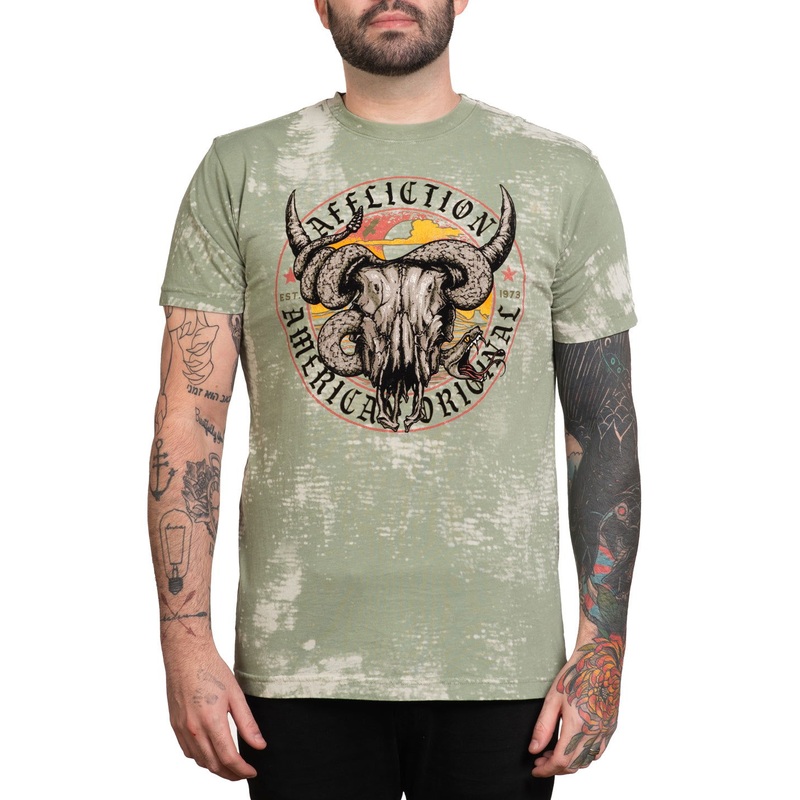 Dry Bones Tee|OIL GREEN|XS|S|M|L|XL|2X|3X|4X