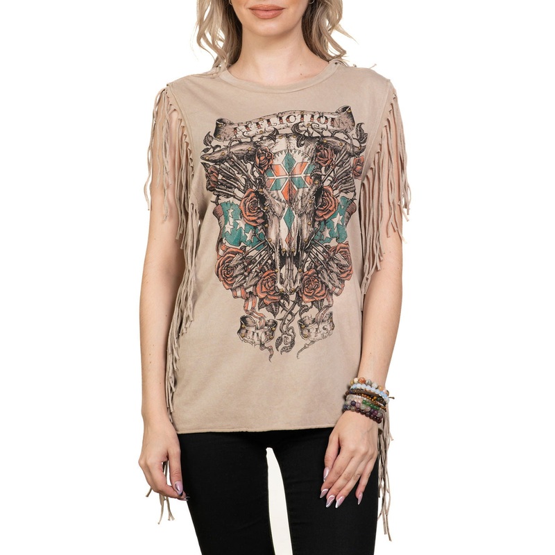 Little Bighorn Fringe Muscle Tee