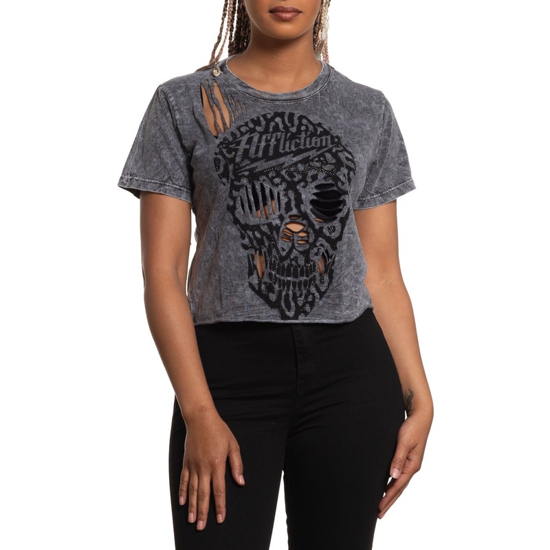 Rock N Skull Tee|BLACK THUNDER WASH|XS|S|M|L|XL|2X