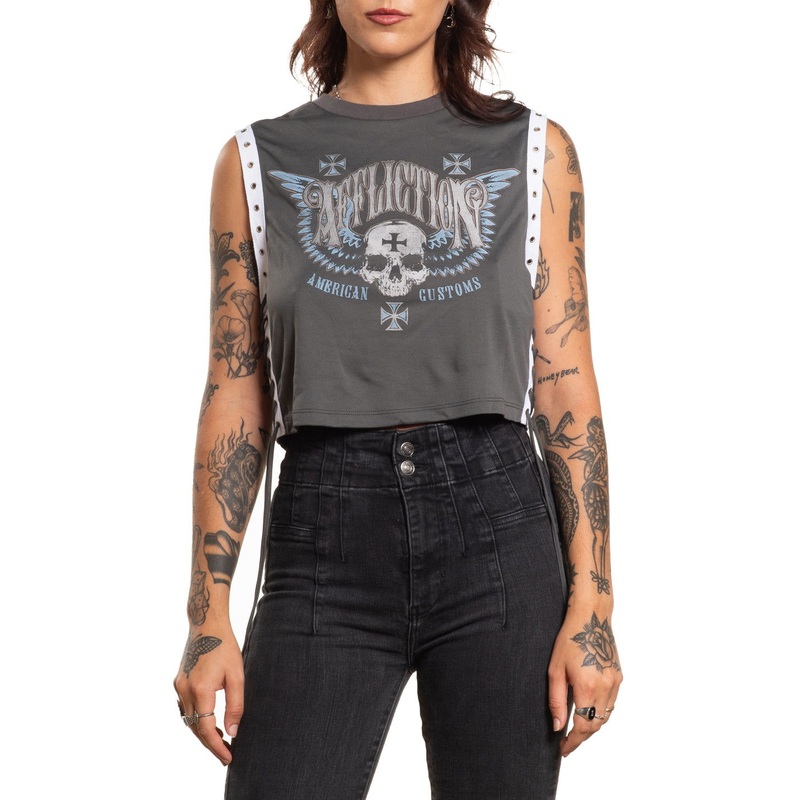 Saints Flag Crew Muscle Tee|VOLCANIC ASH|XS|S|M|L|XL|2X