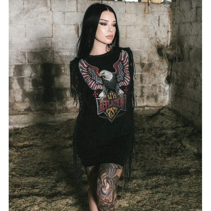 Twin Turbo Fringe Dress|BLACK LAVA WASH|XS|S|M|L|XL|2X