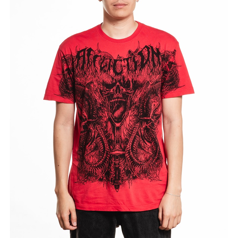 Caustic Abyss Tee|DIRTY RED|XS|S|M|L|XL|2X|3X|4X